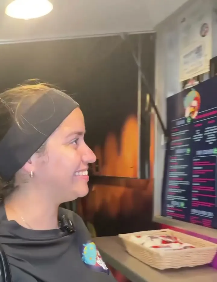 The Side Chick service window with the handwritten menu board
